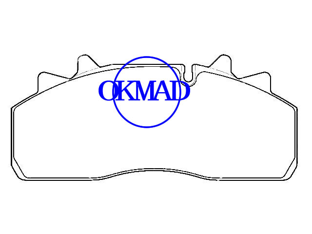 DAF LF 55 brake pad FMSI:D1438-8556,OEM:1628064,F1438